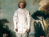 Paris Louvre Painting 1718-19 Antoine Watteau - Pierrot